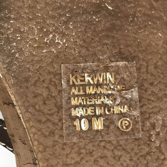 Mudd Kerwin Vtg. Y2K 90s Strappy Platform Wedge Sandal Women's 10M Brown Boho - Picture 9 of 11